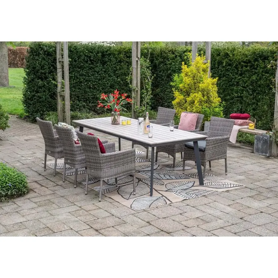 Tuintafels-Garden Impressions Penedo tuintafel 230x100 cm - light teak vironwood