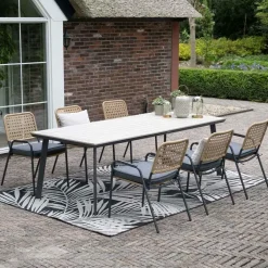 Tuintafels-Garden Impressions Penedo tuintafel 230x100 cm - light teak vironwood