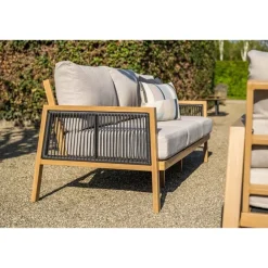 Loungesets-Garden Impressions San Capri loungeset 4-delig - light teak aluminium