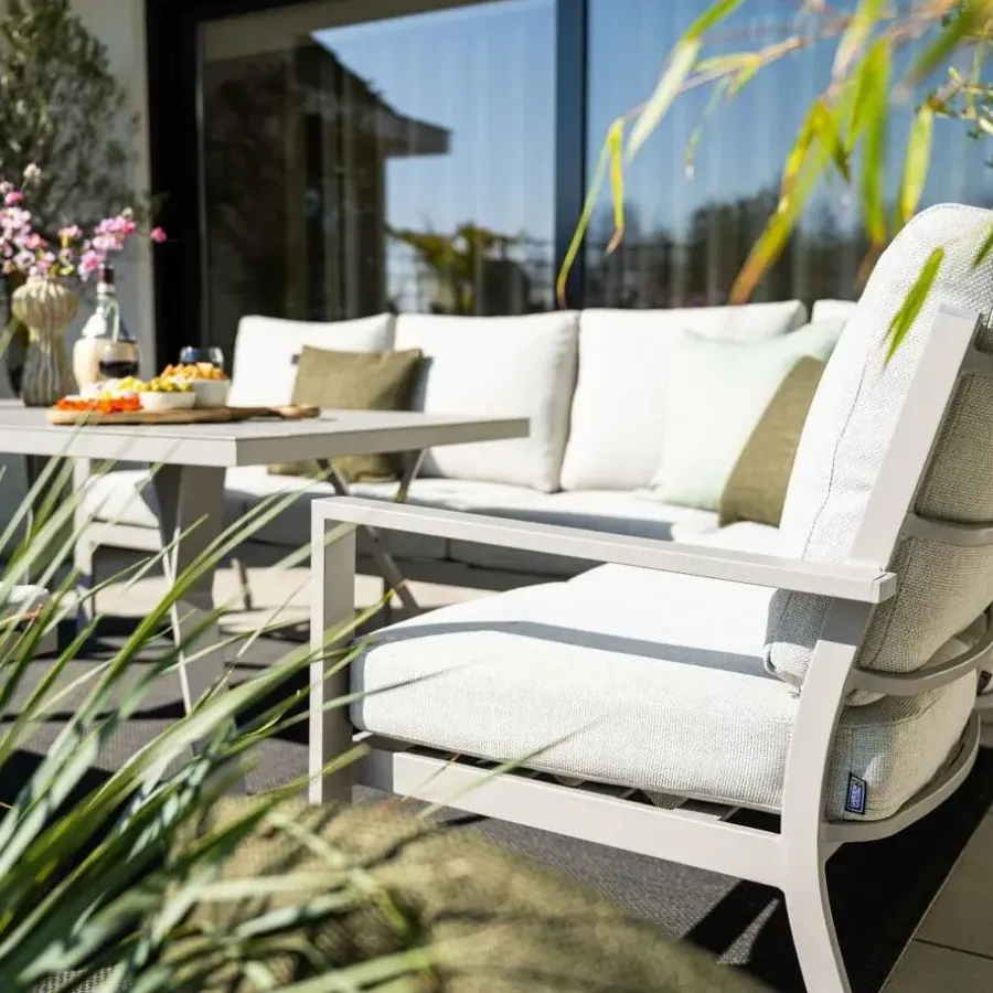Loungesets-Garden Impressions Senja lounge dining set 4-delig rechts- valley sand