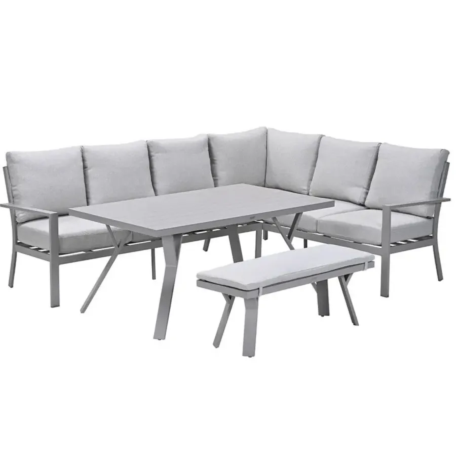 Loungesets-Garden Impressions Senja lounge dining set 4-delig rechts- valley sand