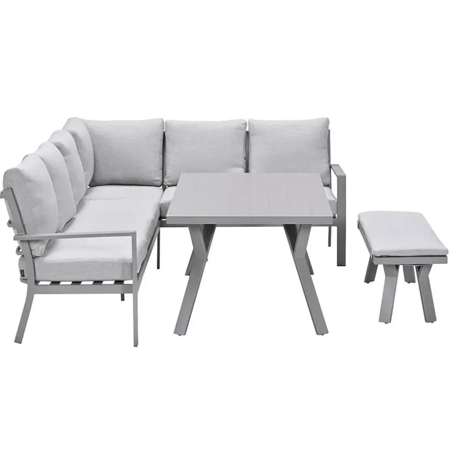 Loungesets-Garden Impressions Senja lounge dining set 4-delig rechts- valley sand