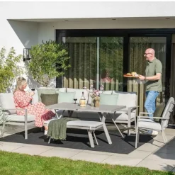 Garden Impressions Senja lounge dining set 4-delig l. - valley sand