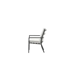 Garden Impressions Sergio dining tuinstoel Carbon black/Dessert