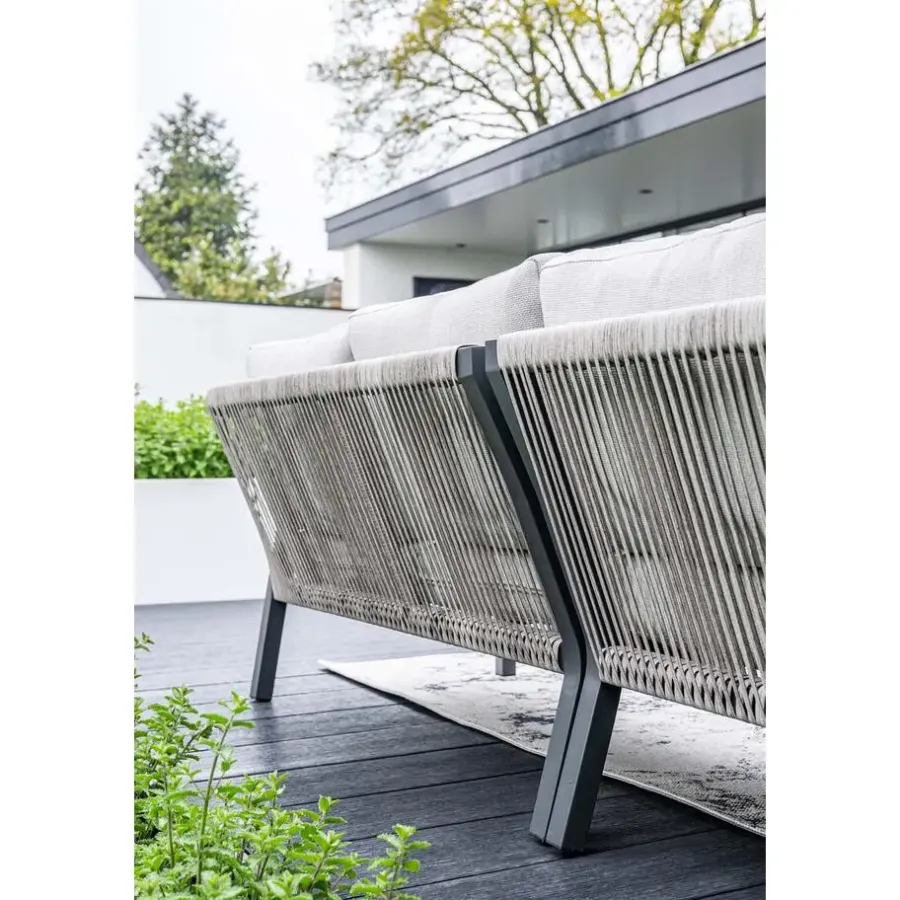 Garden Impressions Tarera lounge dining set 5-delig - donker grijs