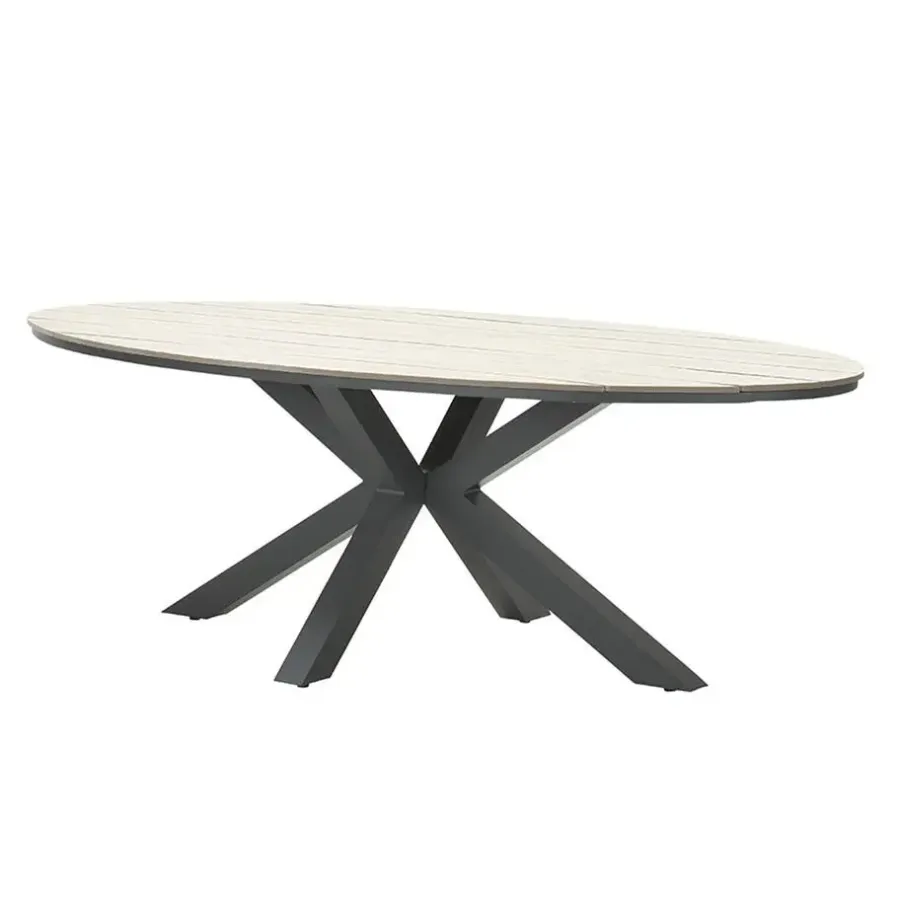 Garden Impressions Tulli tuintafel 220x115 cm - licht bruin