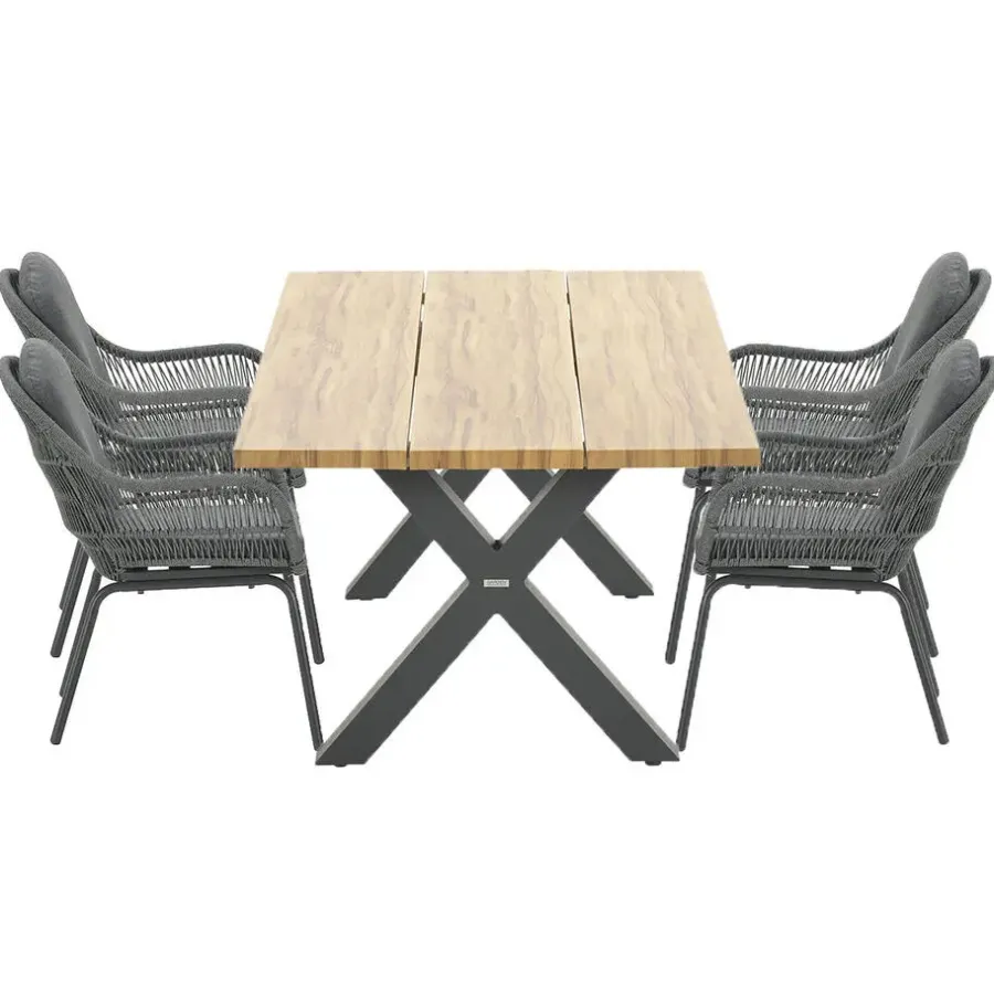 Tuinsets-Garden Impressions Yima tuinset 7-delig - Zadar tafel 180x100 cm