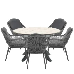Garden Impressions Yima tuinset 6-delig licht grijs - Tulli tafel