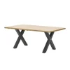 Tuintafels-Garden Impressions Zadar tuintafel 180x100 donker grijs - X-frame