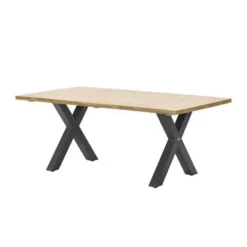 Tuintafels-Garden Impressions Zadar tuintafel 180x100 donker grijs - X-frame