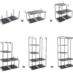 Parya Home Garderobekast XL - Kledingkast - Opvouwbare Garderobekast Zwart -170x88x45