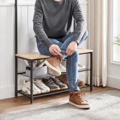 Merkloos Garderoberek - 175 cm - 85 cm - lichte Eik Kleur