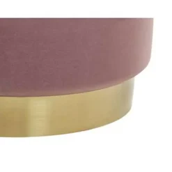 Beliani GARLAND - Poef - Roze - 40/33 cm - Fluweel