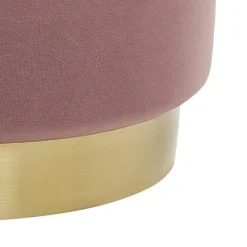 Beliani GARLAND - Poef - Roze - 40/33 cm - Fluweel