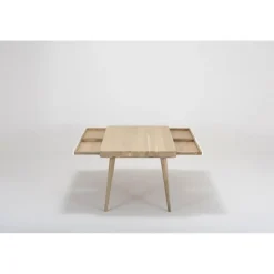 Houten Eettafels-Leen Bakker Gazzda Ena Table Eikenhouten Eettafel 160 x 90 cm - Whitewash