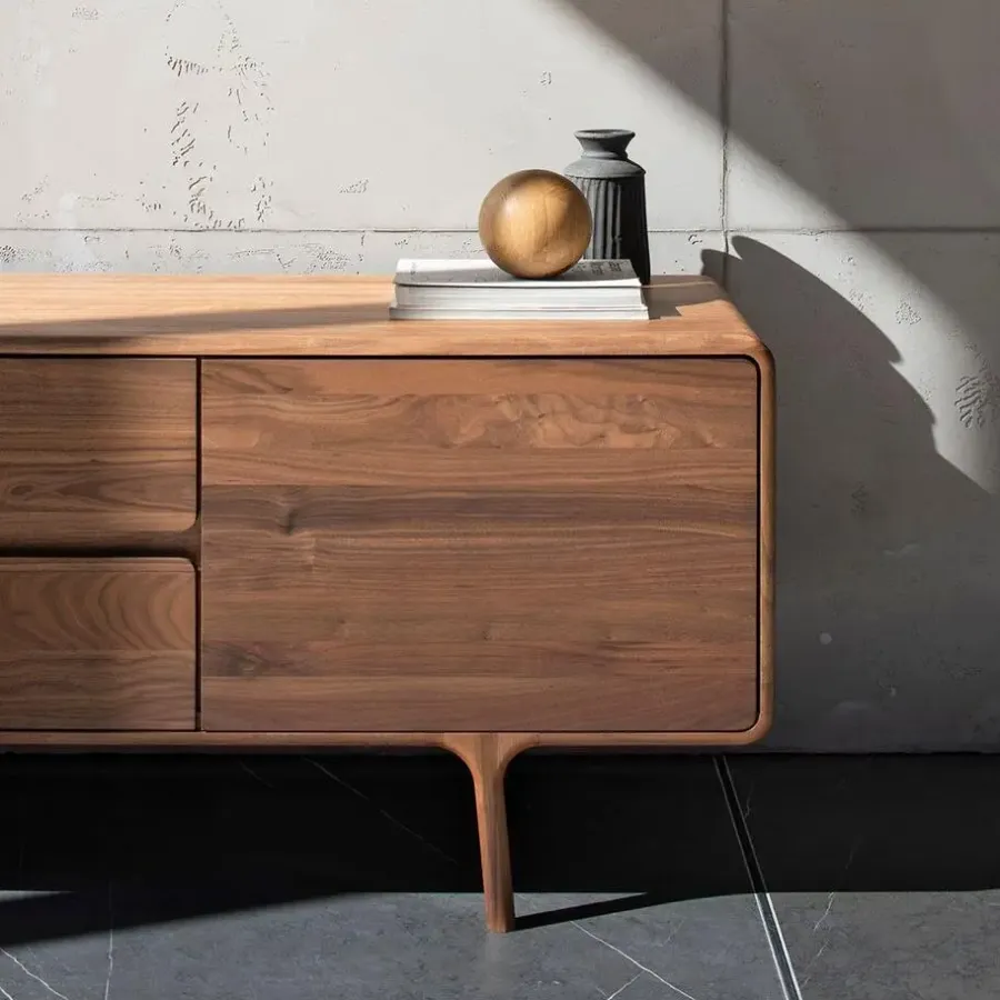Leen Bakker Gazzda Fawn Sideboard Houten Dressoir Walnut - 180 x 45 cm