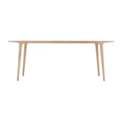 Leen Bakker Gazzda Fawn Table Houten Eettafel - 200 x 90 cm - Whitewash Eiken