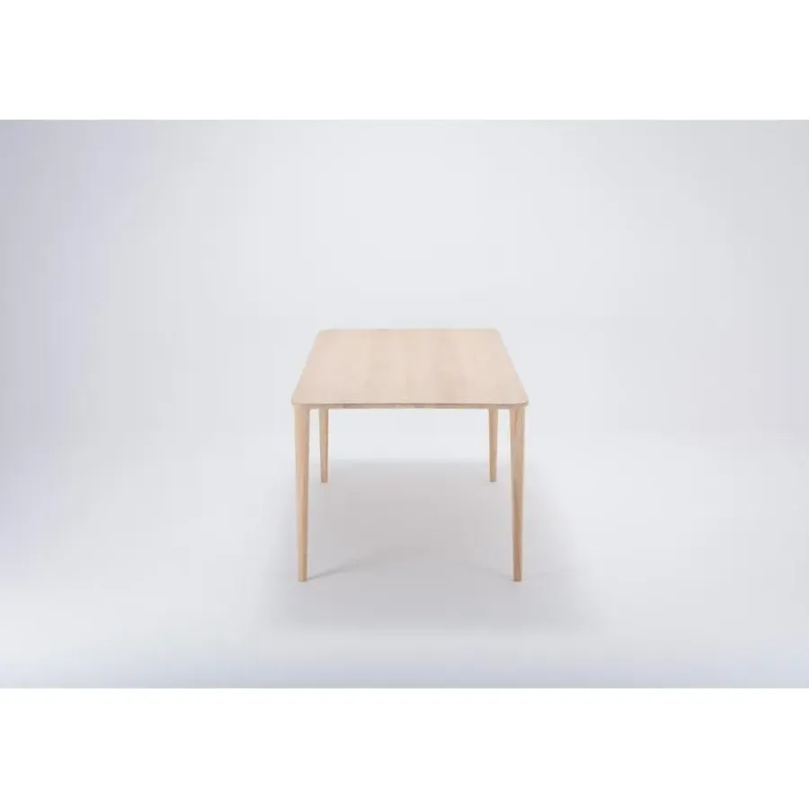 Leen Bakker Gazzda Fawn Table Houten Eettafel - 200 x 90 cm - Whitewash Eiken