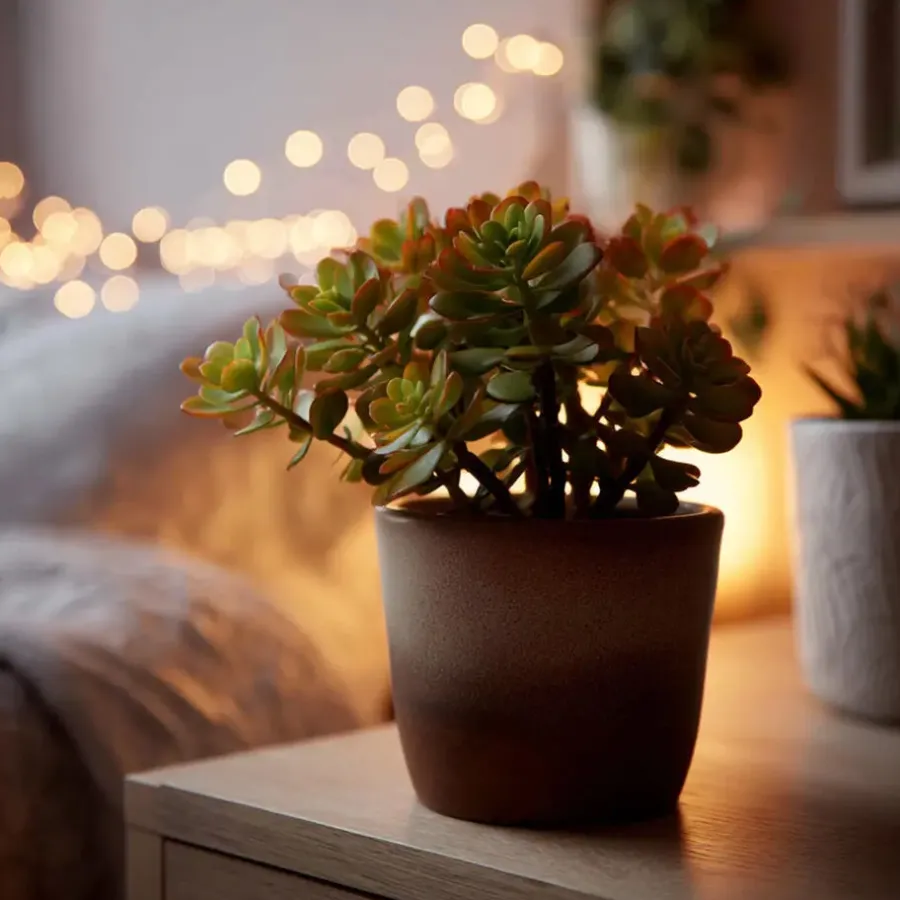 Kamerplanten-Plant in a Box Geldboom - Crassula ovata 'Sunset' - Hoogte 15-20cm - ⌀12cm