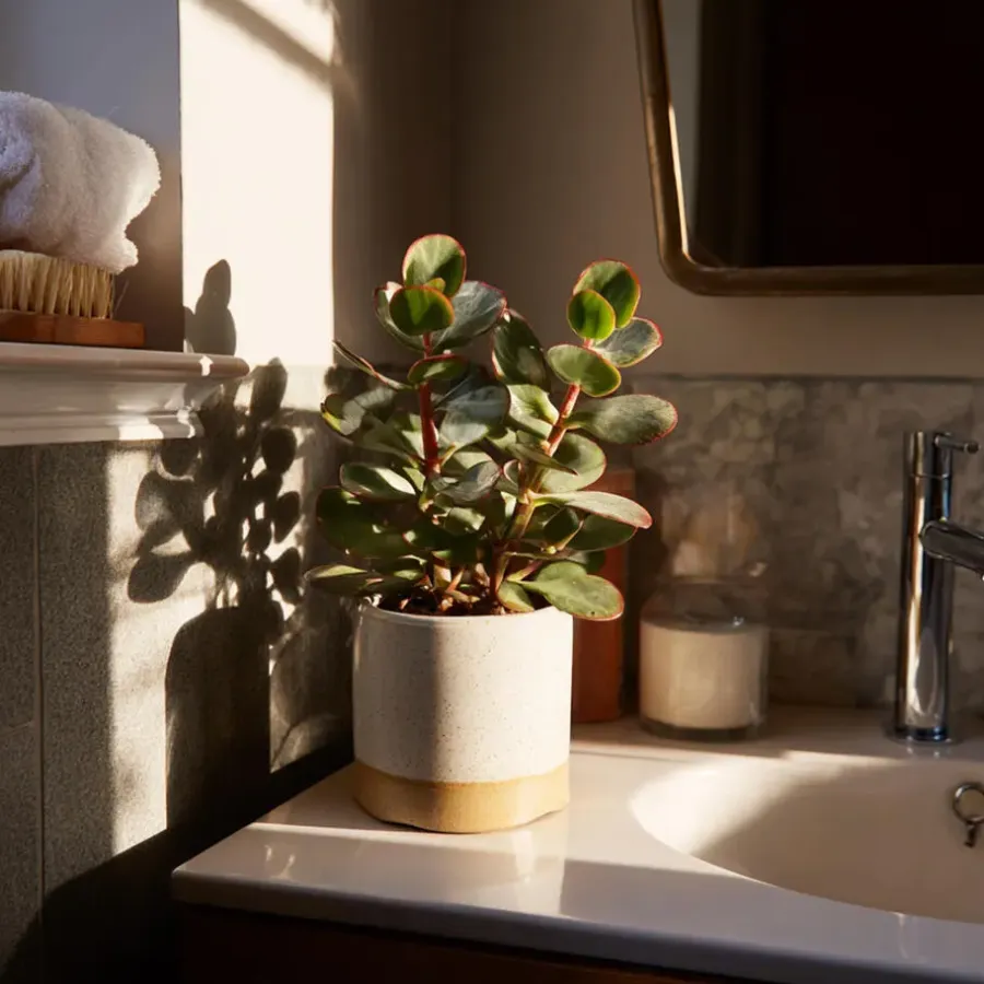Kamerplanten-Plant in a Box Geldboom - Crassula ovata 'Sunset' - Hoogte 15-20cm - ⌀12cm