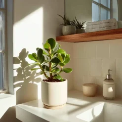 Plant in a Box Geldboom - Set van 2 - Crassula ovata - Hoogte 15-25 cm - ø 12 cm