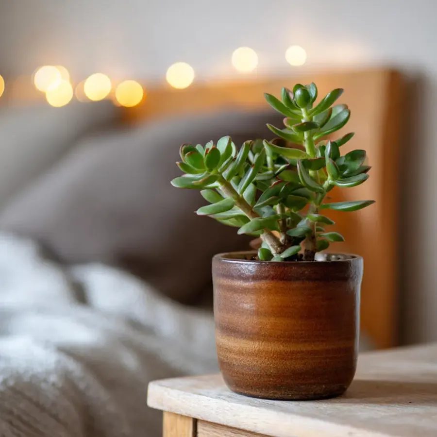 Plant in a Box Geldboom - Set van 2 - Crassula ovata - Hoogte 15-25 cm - ø 12 cm
