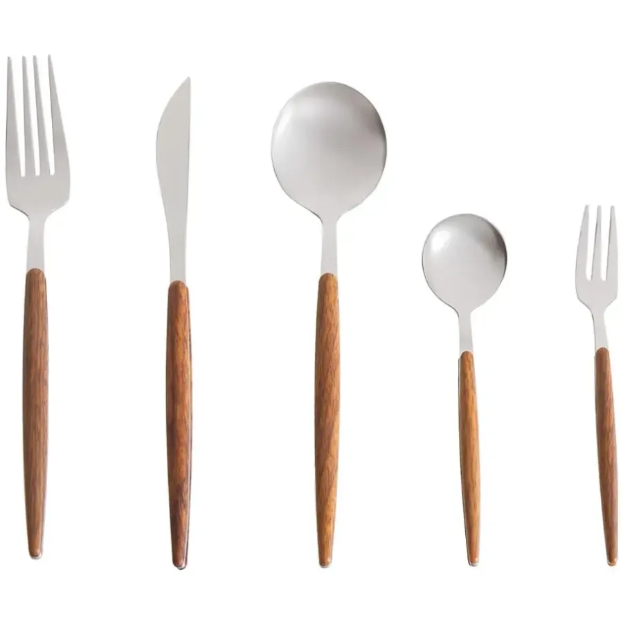 Besteksets-Leen Bakker GEMELLI - Bestekset 30-delig - Zilver - RVS