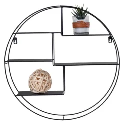 Wandplanken-House Nordic Genk Zwart Wandplank - Staal Ø47x10 cm