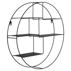 Wandplanken-House Nordic Genk Zwart Wandplank - Staal Ø47x10 cm