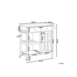 Beliani GENOA - Keukentrolley - Grijs - MDF
