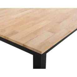 Beliani GEORGIA - Eettafel - Zwart - 90 x 150 cm - Rubberhout