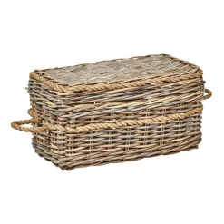 Opbergmanden-Beliani GERASA - Dozen set van 3 - Natuurlijk - Rotan