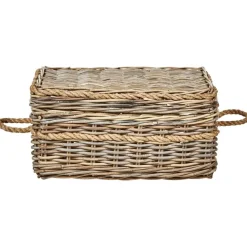 Opbergmanden-Beliani GERASA - Dozen set van 3 - Natuurlijk - Rotan