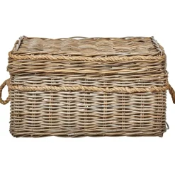 Opbergmanden-Beliani GERASA - Dozen set van 3 - Natuurlijk - Rotan