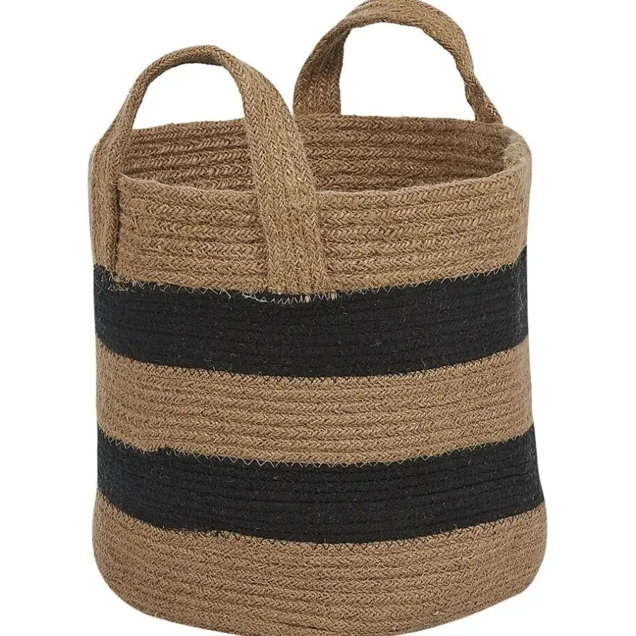 Opbergmanden-Beliani GEREDE - Mand set van 2 - Beige - Jute