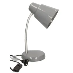 Bureaulampen|Bureaulampen-Merkloos Gerim Bureaulamp - grijs - 14 x 34 cm - 40 watt - buigbaar