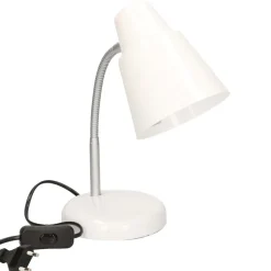 Merkloos Gerim Bureaulamp - wit - 14 x 34 cm - 40 watt - buigbaar