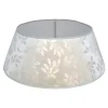 Kerstdecoratie-Gerimport Kerstboomrok - zilver - D36 - voor kerstboom 120-150 cm
