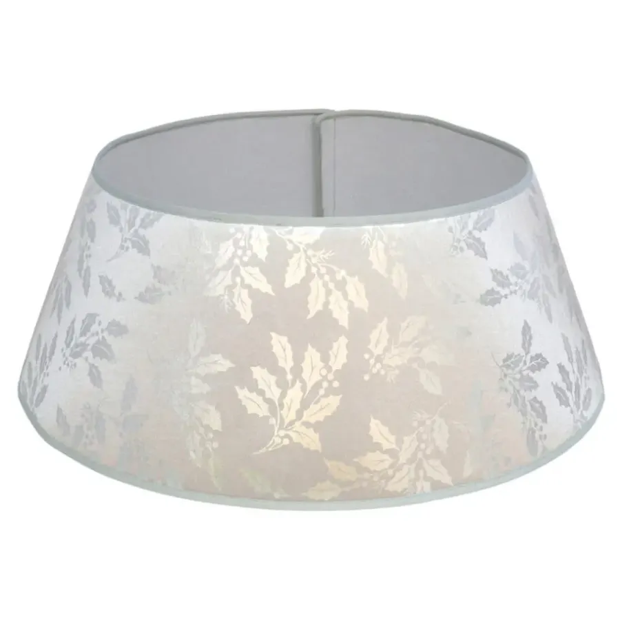 Kerstdecoratie-Gerimport Kerstboomrok - zilver - D36 - voor kerstboom 120-150 cm