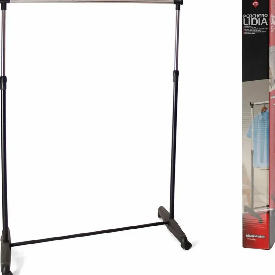 Kledingopbergers|Kledingrekken-Gerimport Kledingrek - enkele stang - verrijdbaar - 90x160 cm