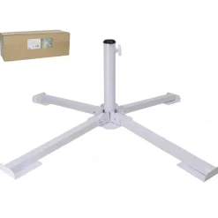 Parasolvoeten-Gerimport parasolvoet/kruisvoet - inklapbaar - voor 40 cm stenen