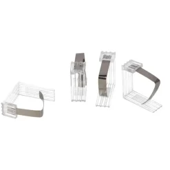 Tuindecoratie-Gerimport Tafelkleed klemmen - 4x - transparant - 4,5 x 6 cm