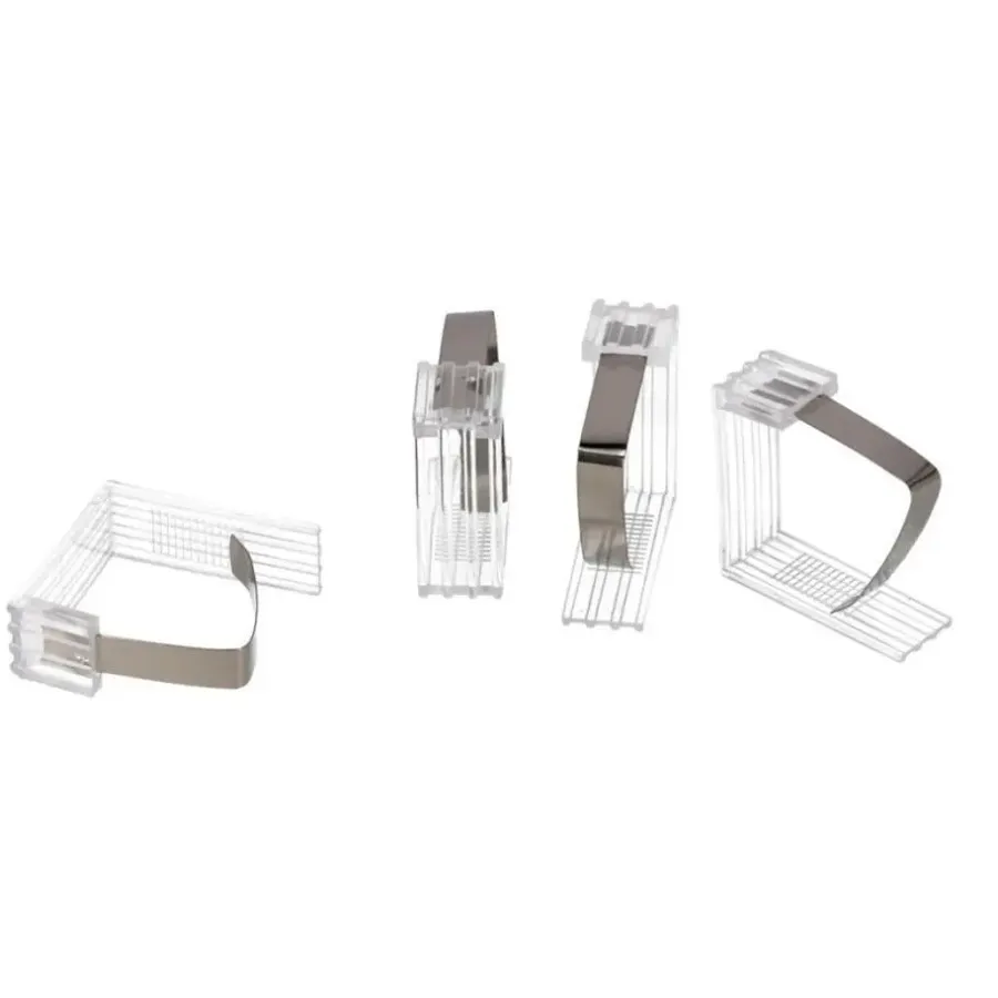 Tuindecoratie-Gerimport Tafelkleed klemmen - 4x - transparant - 4,5 x 6 cm