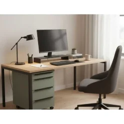 Ladeblokken-Germania Ladekast met wielen Hermoso - 42 x 60 x 63 cm - Satijngroen