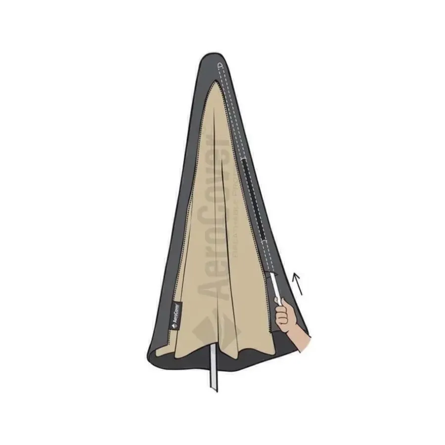Garden Impressions GI Hawaii zweefparasol Deluxe 300 x 300 cm. - Zand - met voet en hoes
