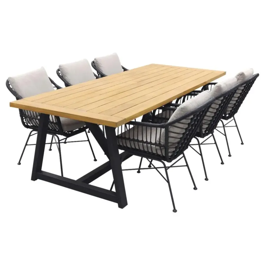 Tuinsets-Garden Impressions GI Margriet black /Noah tuinset -7-delig