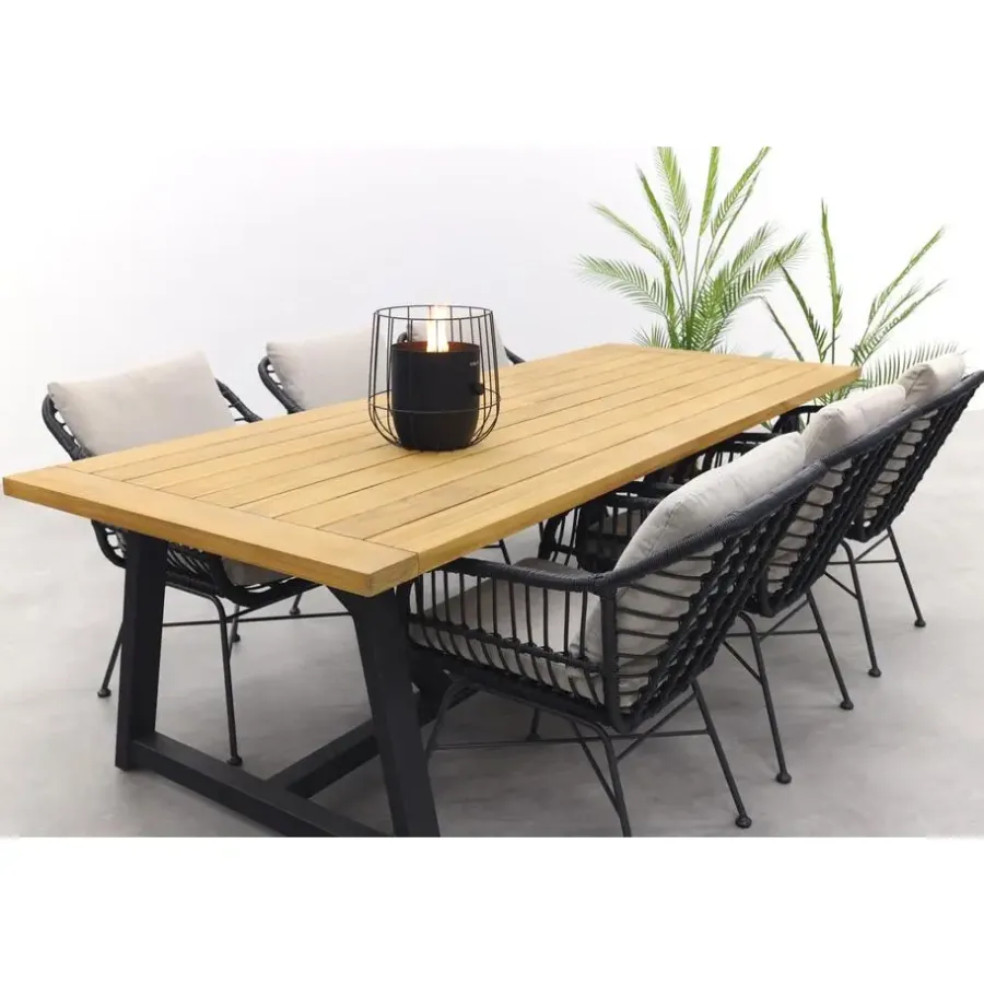 Tuinsets-Garden Impressions GI Margriet black /Noah tuinset -7-delig