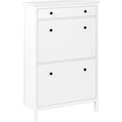 Schoenenkasten-Leen Bakker GIBSON - Schoenenkast 2 vakken - Wit - MDF