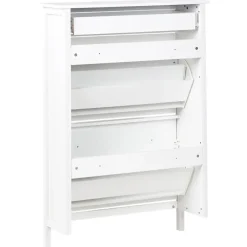 Schoenenkasten-Leen Bakker GIBSON - Schoenenkast 2 vakken - Wit - MDF