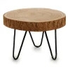 Giftdecor Giftdeco Bijzettafel - hout - rond - 20 cm